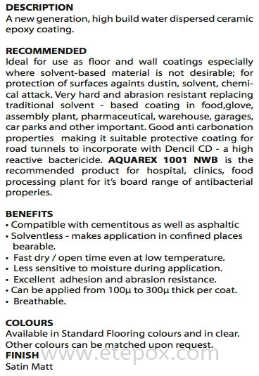 Water Based Epoxy Coating Description