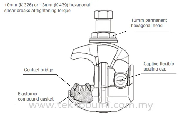 (MICHAUD) Street Light Insulation Piercing Connector