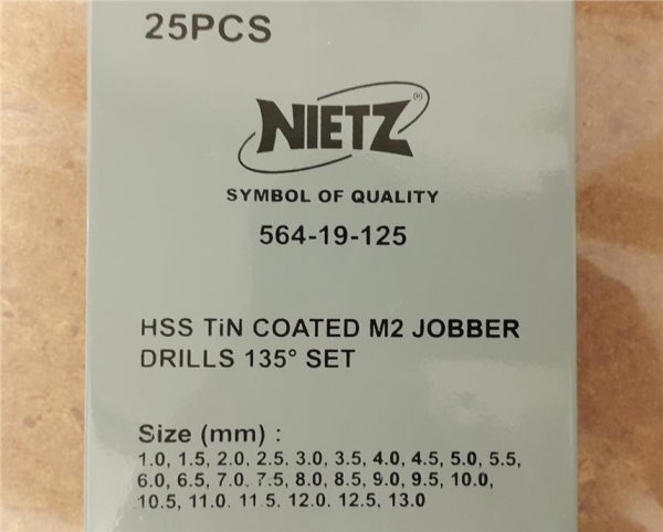 NIETZ 25PCS DRILL BIT SET