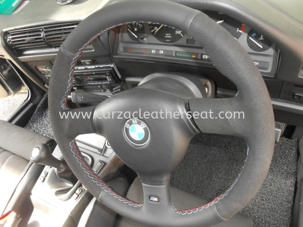 BMW E30 STEERING WHELL REPLACE ALCENTARA LEATHER M SPORT