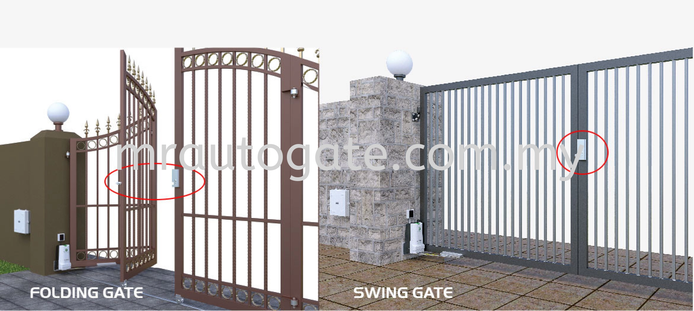 DCMOTO GFM925AL Swing and Folding Auto Gate