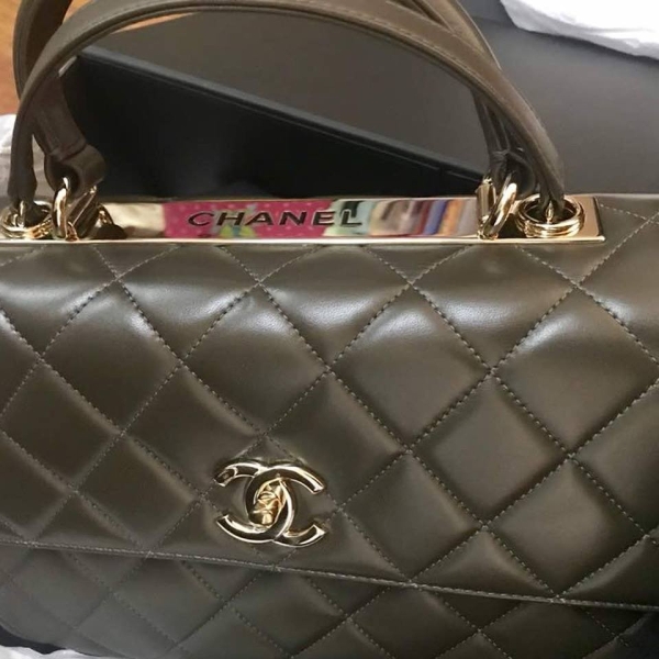 (SOLD) Chanel Large Coco Top Handle in Olive Green Lambskin with GHW Chanel  Kuala Lumpur (KL), Selangor, Malaysia. Supplier, Retailer, Supplies, Supply