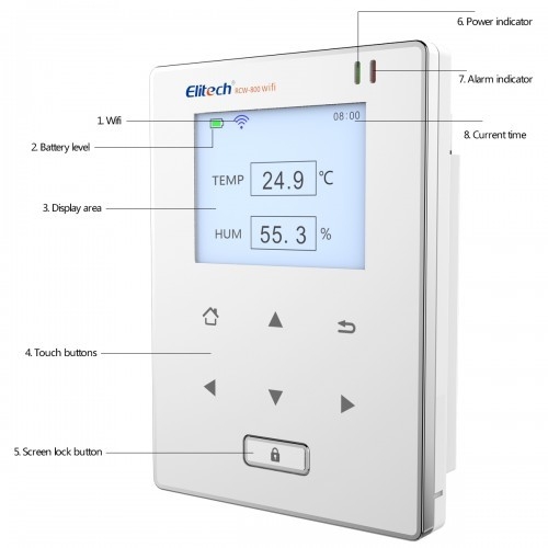 ELITECH RCW-800 WIFI WIRELESS TEMPERATURE & HUMIDITY DATA-LOGGER