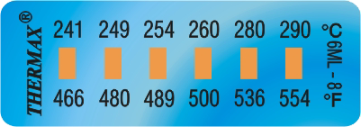 THERMAX 6 LEVEL TEMPERATURE STRIPS