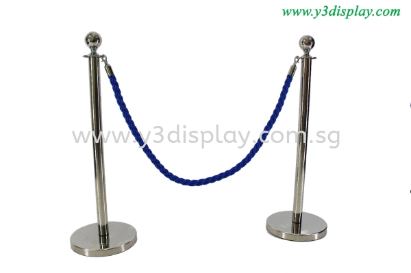 17122/17125 Baluster GL-02 And Rope Blue Q-up Stand Singapore Supplier, Distributor, Supply, Supplies | Y3 Display and Storage Pte Ltd