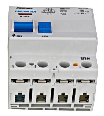 Residual current circuit breaker, 40A, 4-pole,30mA, type A 