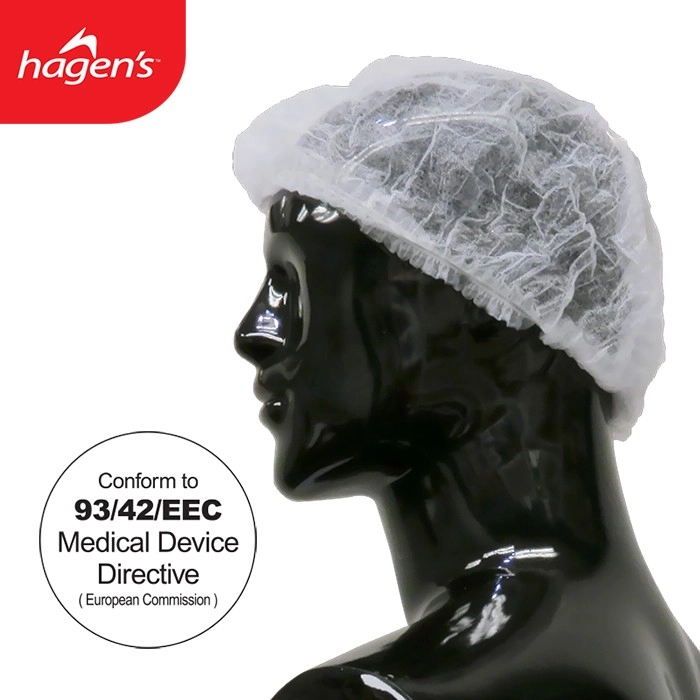 Hagen's Non-Woven Mob Cap Hair Net (MC50)