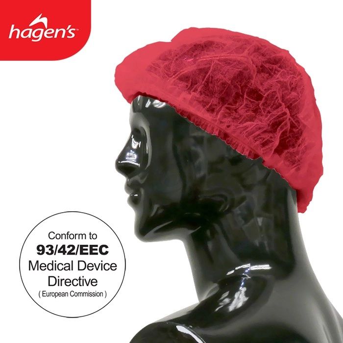 Hagen's Non-Woven Mob Cap Hair Net (MC50)