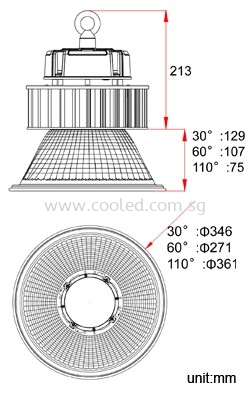 Highbay lamps 105W with 13000 lumens