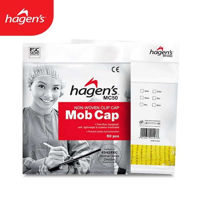 Hagen's Non-Woven Mob Cap Hair Net (MC50)