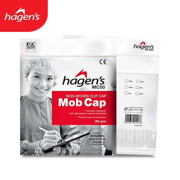 Hagen's Non-Woven Mob Cap Hair Net (MC50)