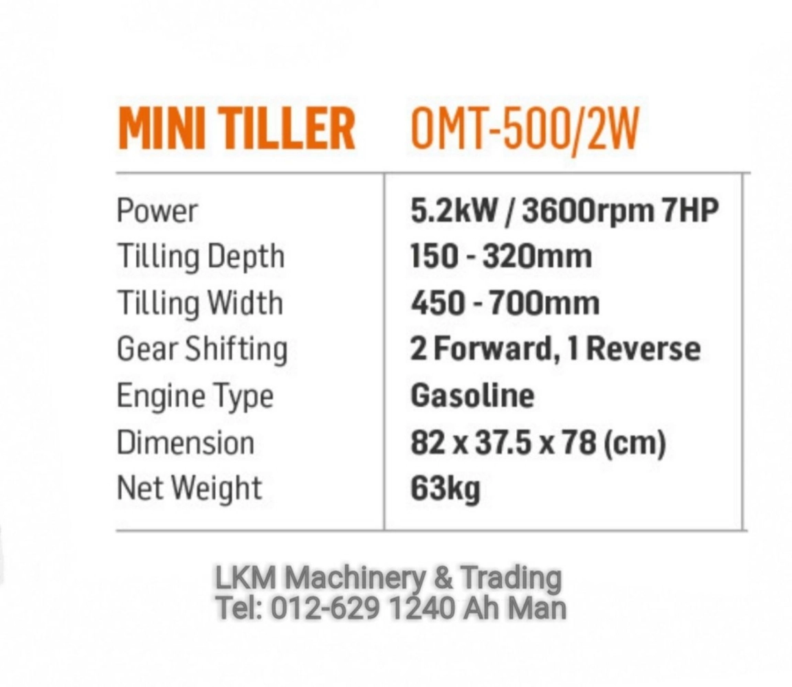 OGAWA Gasoline Mini Tiller 5.2kW/7HP