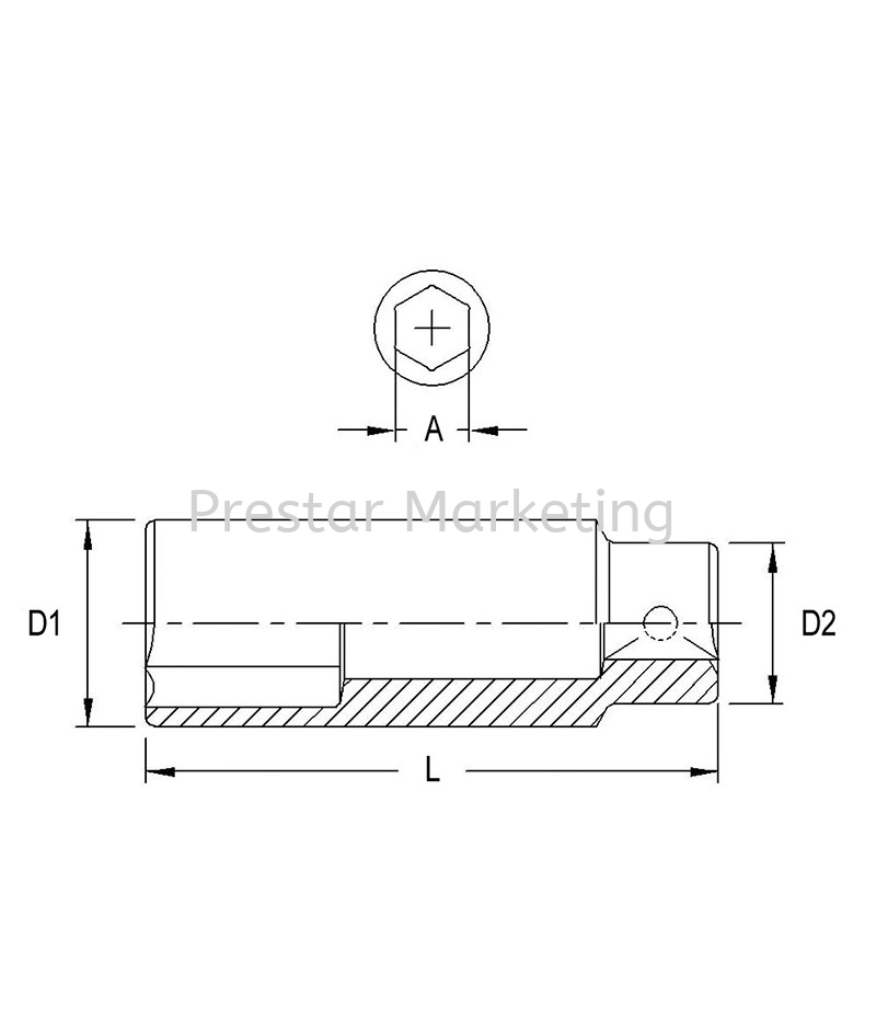 GENIUS - 1/2" DEEP HAND SOCKET (6 POINT)