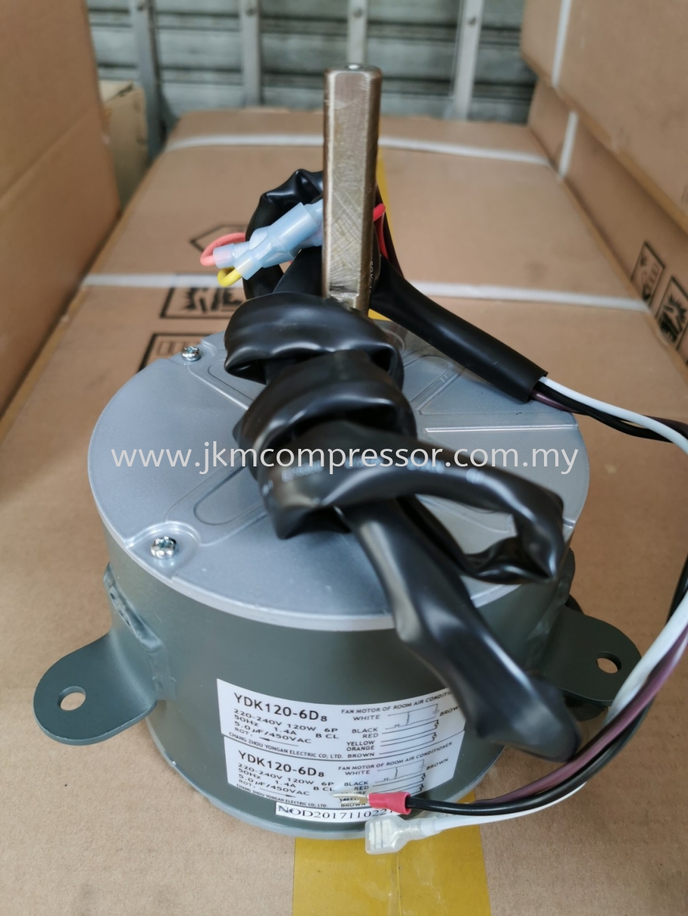 YDK120-6D8 - CARRIER YDK120-6D8 FAN MOTOR ; 220-240V 6P 120W 