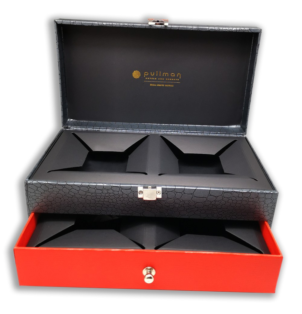 2 Tier Luxury Mooncake Box - Elegant Design