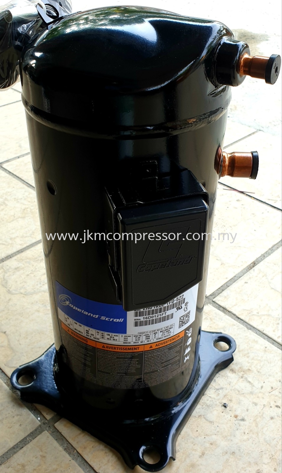 COPELAND SCROLL COMPRESSOR ZR / ZP / ZB / ZRD / ZF / ZW / ZPD / ZRH SERIES