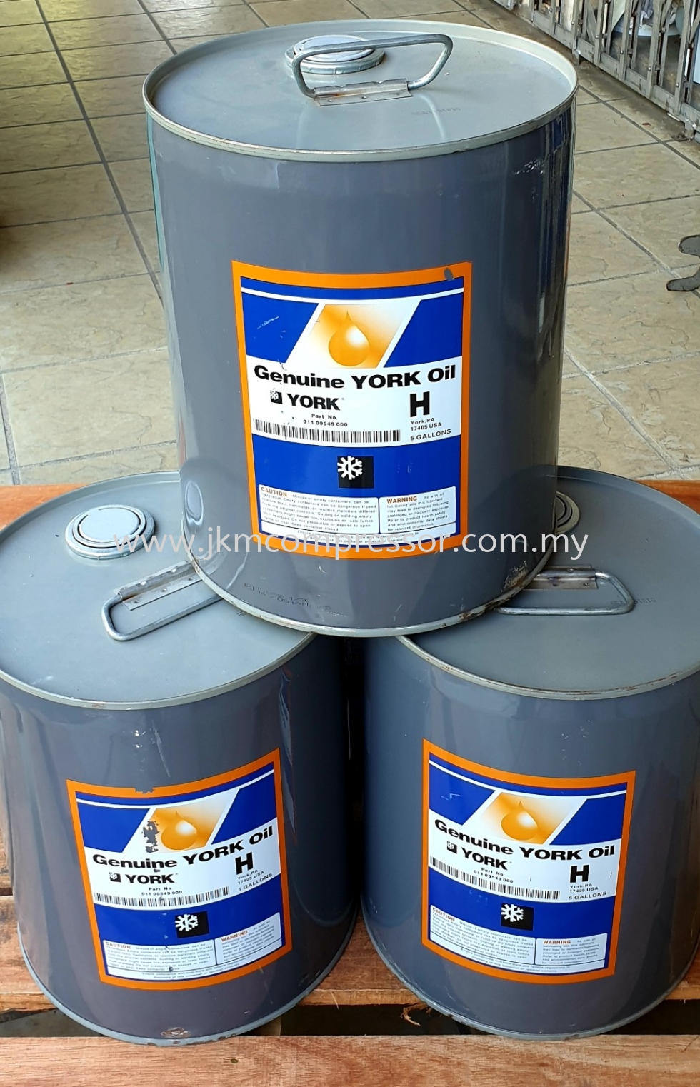 011-00549-000 - YORK COMPRESSOR OIL "H" ; 5 GALLON (18.9 LITERS)