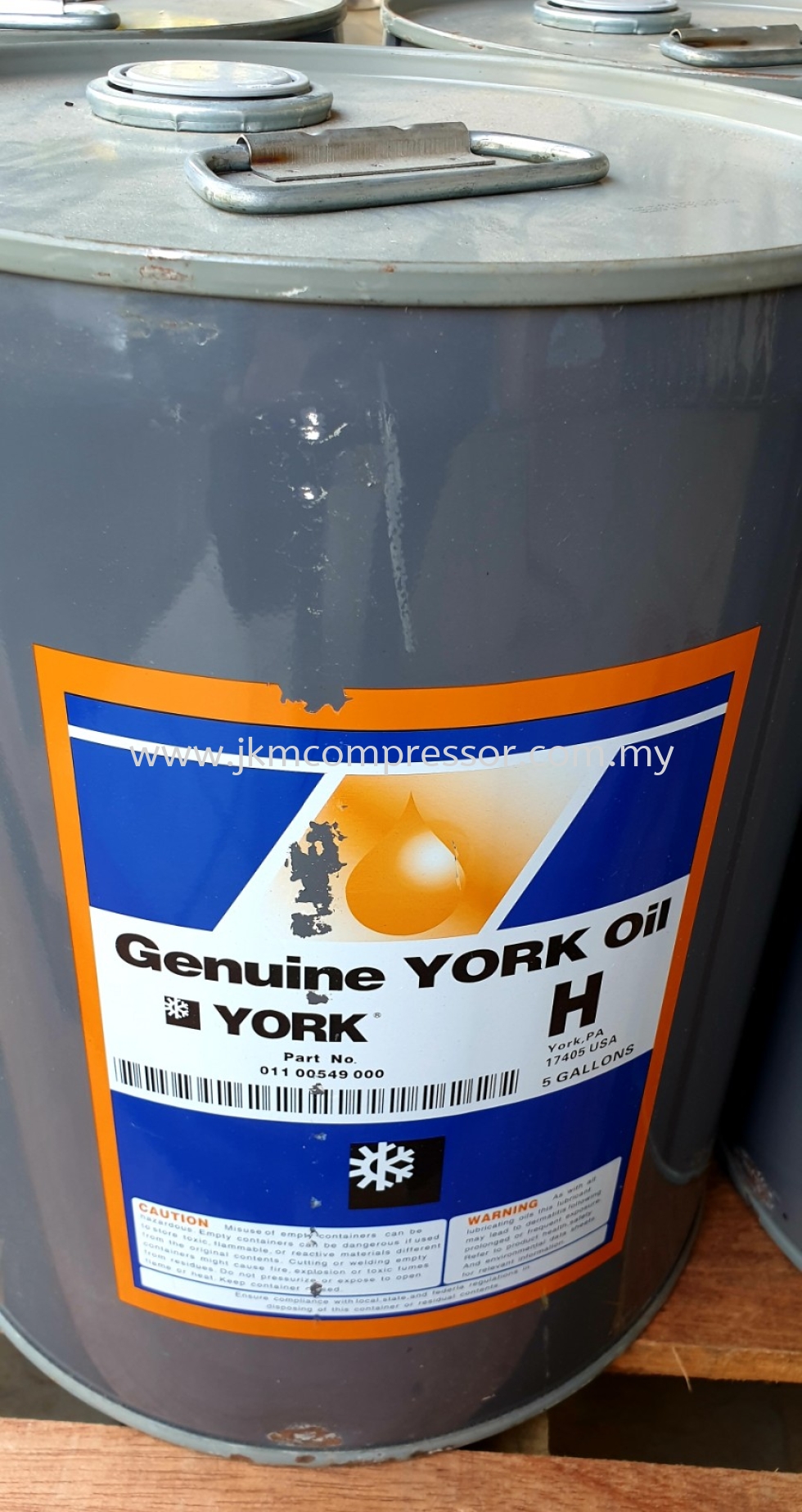 011-00549-000 - YORK COMPRESSOR OIL "H" ; 5 GALLON (18.9 LITERS)