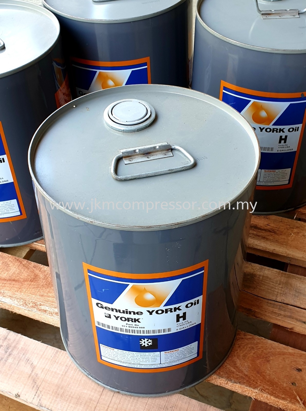 011-00549-000 - YORK COMPRESSOR OIL "H" ; 5 GALLON (18.9 LITERS)