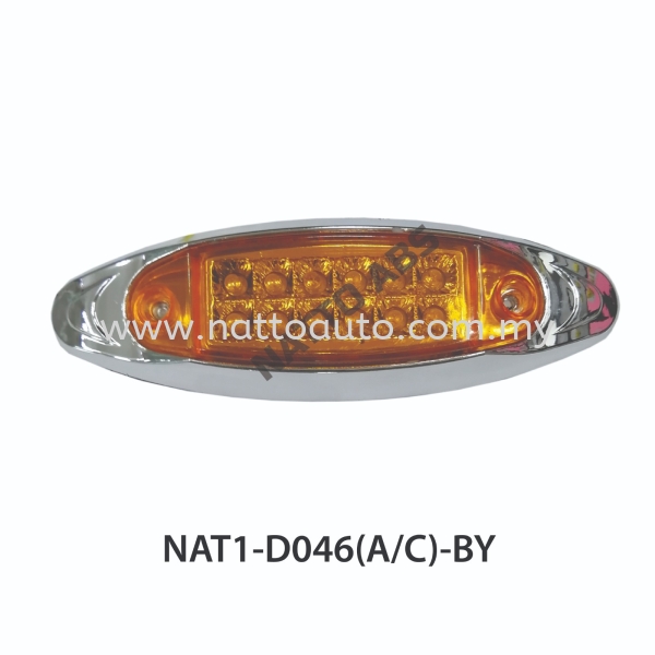 SIDE MARKER LAMP(D046)AMBER-CHROME