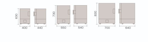 DimensionsDX302,DX402,DX602