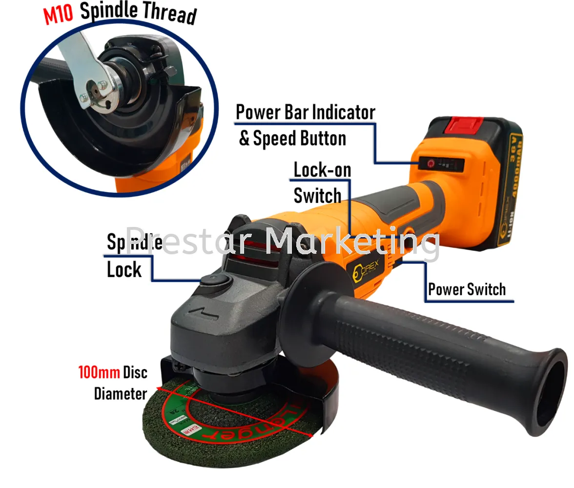 OREX - CORDLESS ANGLE GRINDER