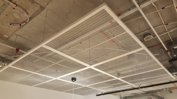 Sp. Ace Aluminium expanded mesh for interior ceiling - White Finished