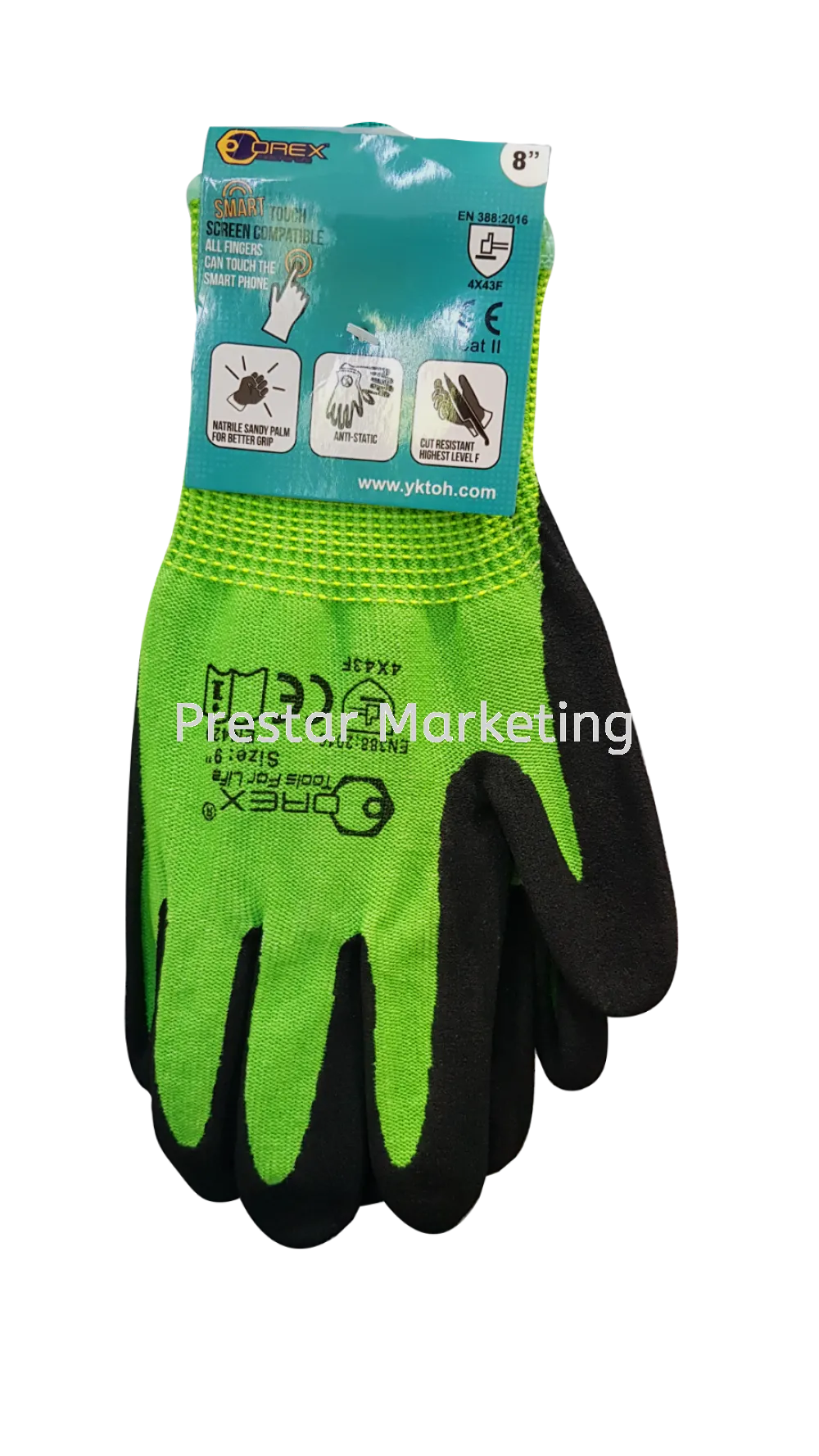 ANTI CUT SAFETY GLOVE WITH SHPPE & NITRITE SANDY PALM