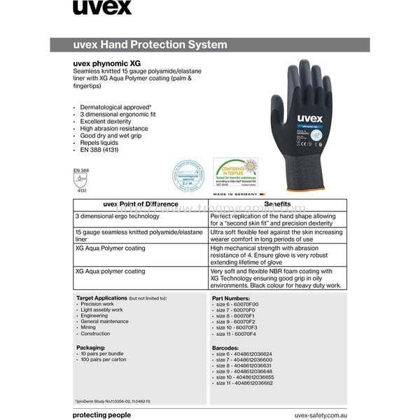 Uvex Phynomic XG Safety Glove