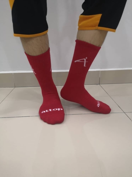 ATTOP FUTSAL SOCKS AS08 RED