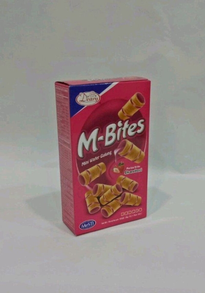 M-Bites Mini Wafer Rolls - Strawberry 