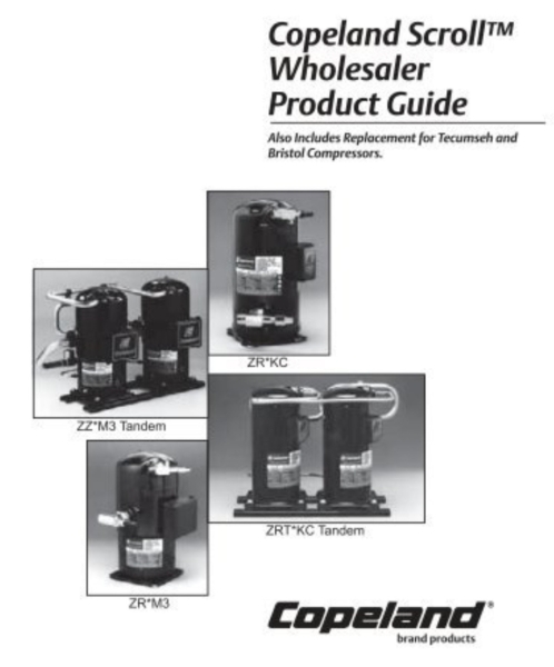 COPELAND ZRT ZRD ZPU ZRU TANDEM SCROLL COMPRESSOR