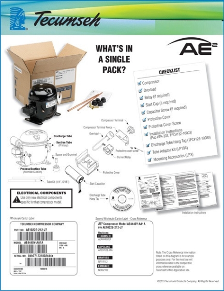 TECUMSEH SCROLL COMPRESSOR TECUMSEH