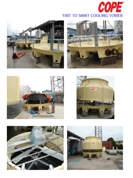 FRP ROUND COOLING TOWER FABRICATED