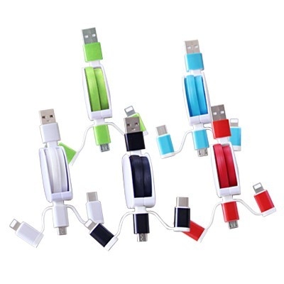 3-in-1 UNI Retractable USB Charging Cable - GD 115