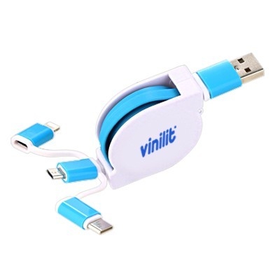 3-in-1 UNI Retractable USB Charging Cable - GD 115