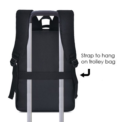 Casual PU Laptop Backpack With USB Port - B 134