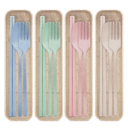 3-in-1 Eco-Wheat Cutlery Gifts Set - MS 1013