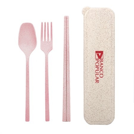 3-in-1 Eco-Wheat Cutlery Gifts Set - MS 1013