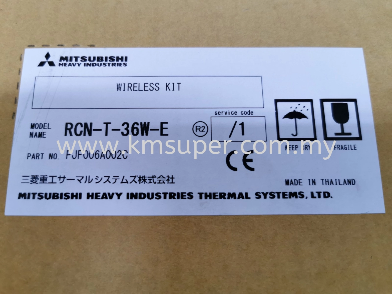 PJF006A002C - MITSUBISHI HEAVY INDUSTRIES VRF WALL MOUNTED WIRELESS KIT ; RCN-T-36W-E