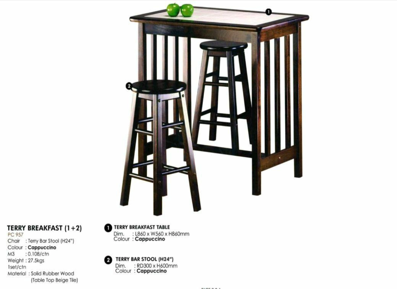 Quality Nice mordern Solid wood Bar Sets Bar Table With Bar Chairs 