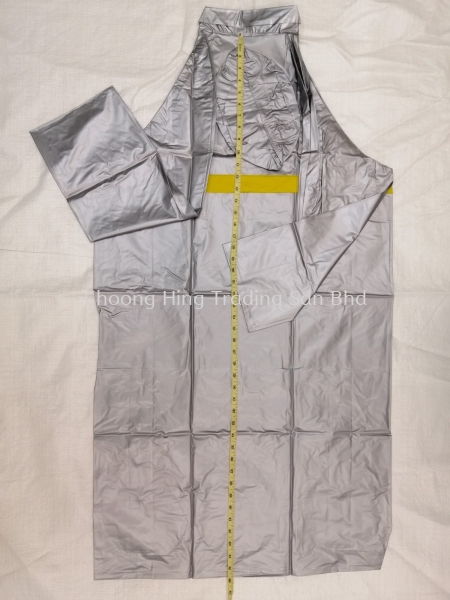 128 SILVER PVC RAINCOAT - BACK