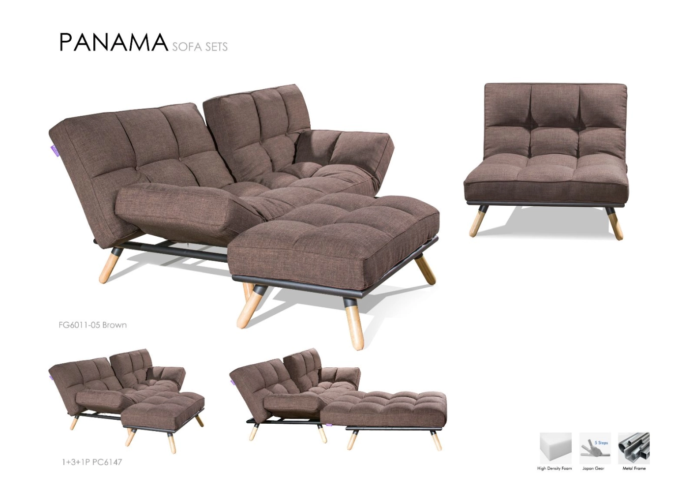 Metal Body frame Sofabed - PANAMA (Full set)