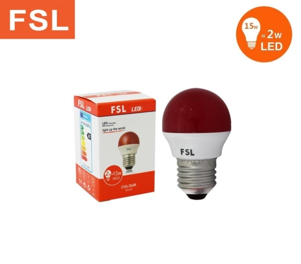 FSL G45 2W LED Bulb E27 - Red