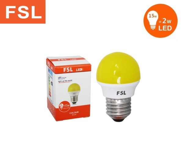 FSL G45 2W LED Bulb E27 - Yellow