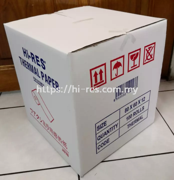 Thermal Receipt Paper Rolls 80mm X 60mm X 12mm (100 Rolls)