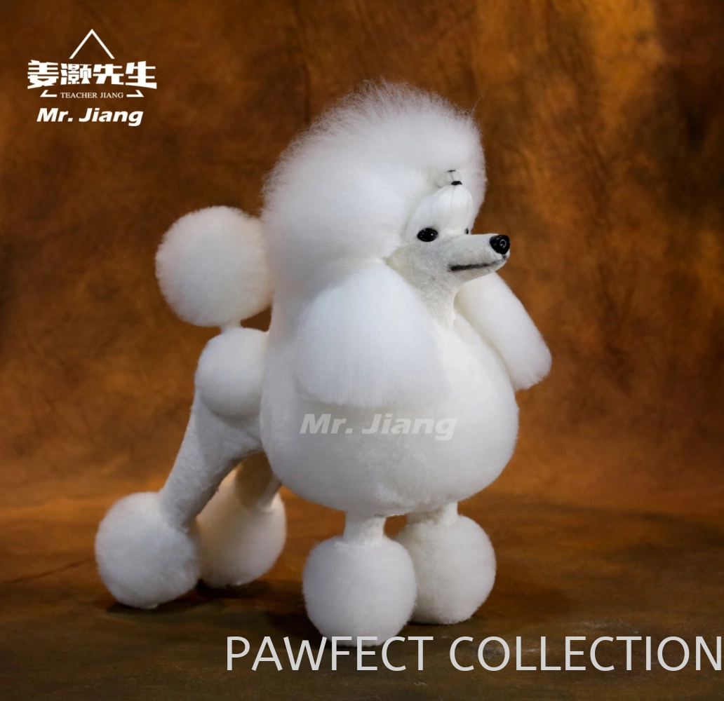 Mr. Jiang Poodle Continental Clip Whole body Wig in white (without mannequin)