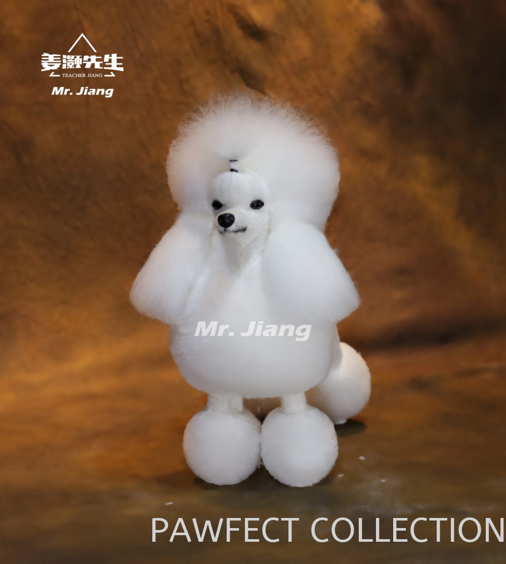 Mr. Jiang Poodle Continental Clip Whole body Wig in white (without mannequin)