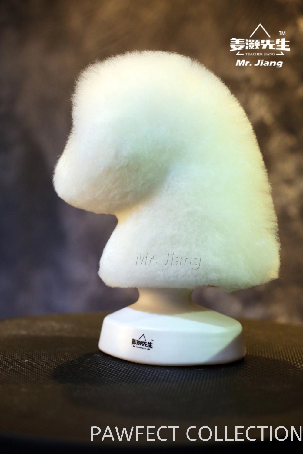 Mr. Jiang Bichon Model Dog Head Wig in White (without mannequin)