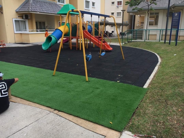 Playground Surfacing - PMI Base Tiles ( Pre-moulded Interlocking Base Tiles)